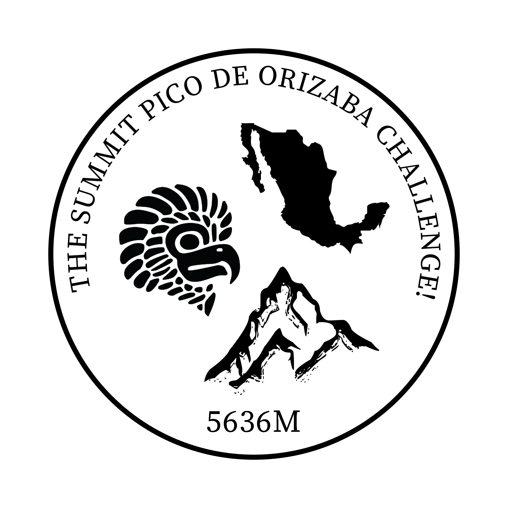 Pico De Orizaba Mexico Medal Design